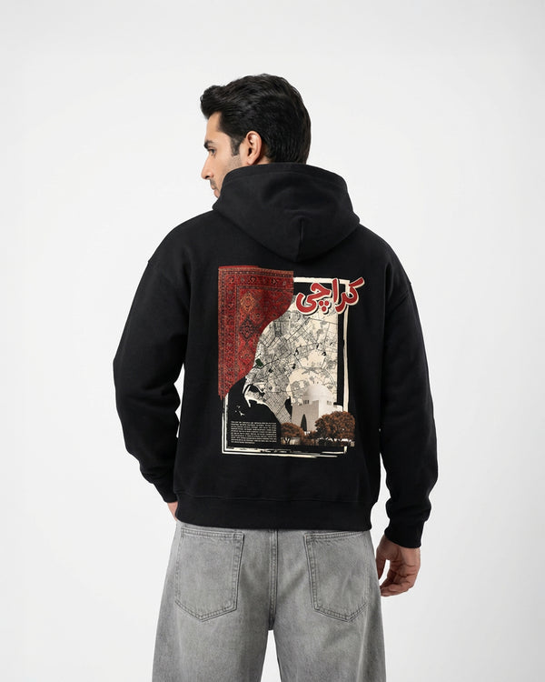 Karachi City Of Lights Oversized Graphic Hoodie