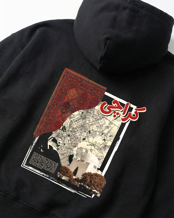 Karachi City Of Lights Oversized Graphic Hoodie
